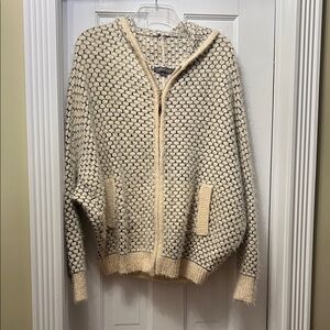 Cozy Cream and Black Knit Cardigan